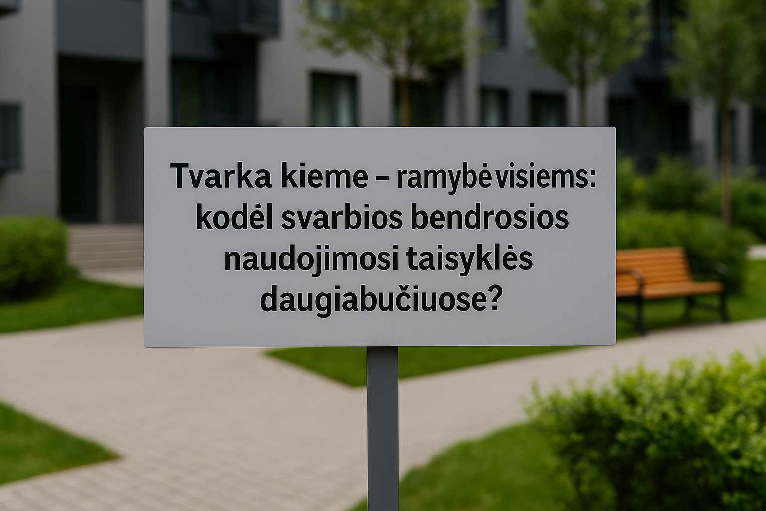Daugiabučio teritorijos naudojimosi taisyklės